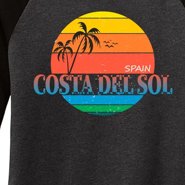 Costa Del Sol Spain Women's Tri-Blend 3/4-Sleeve Raglan Shirt