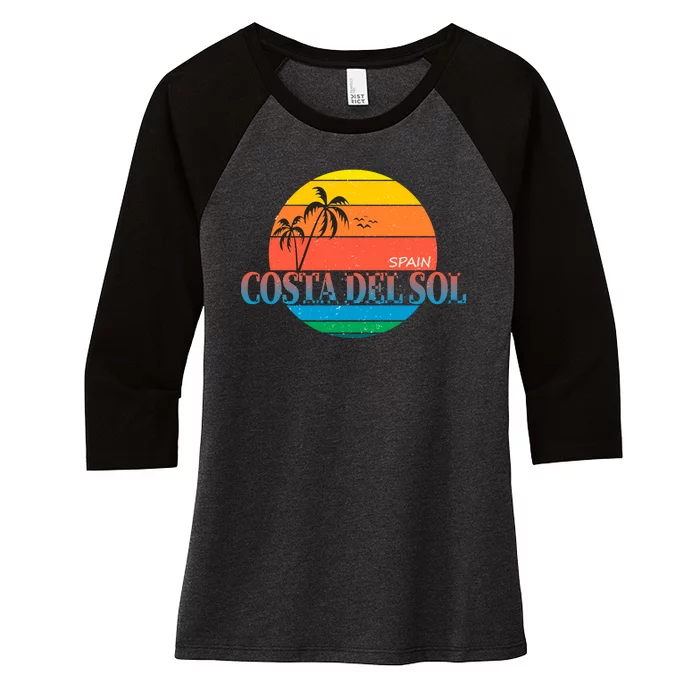 Costa Del Sol Spain Women's Tri-Blend 3/4-Sleeve Raglan Shirt