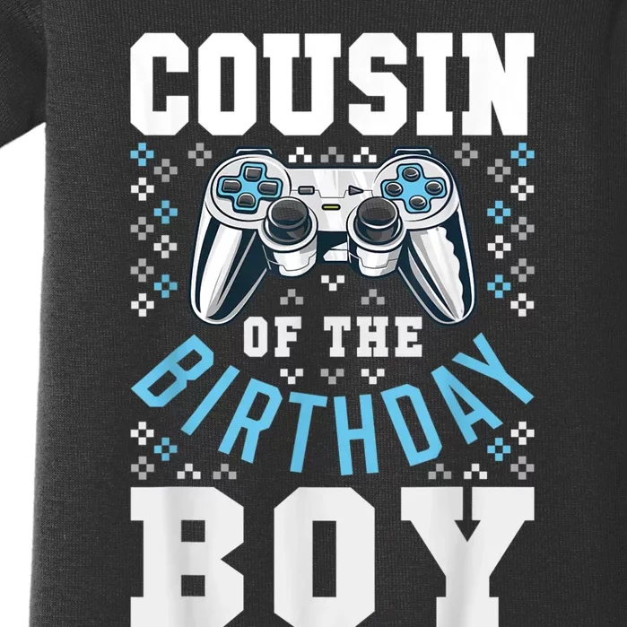 Cousin Of The Birthday Boy Matching Video Gamer Birthday Baby Bodysuit