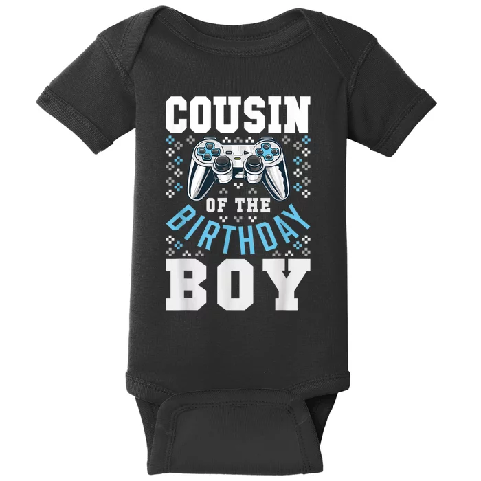 Cousin Of The Birthday Boy Matching Video Gamer Birthday Baby Bodysuit