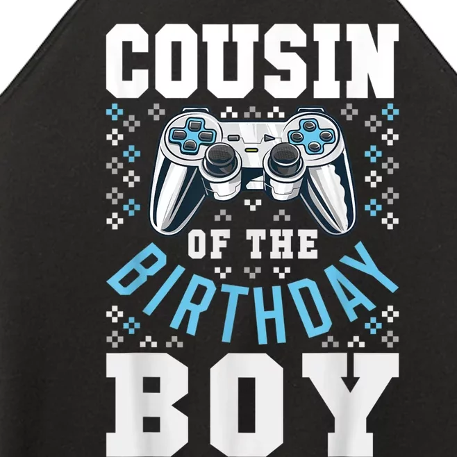 Cousin Of The Birthday Boy Matching Video Gamer Birthday Women’s Perfect Tri Rocker Tank