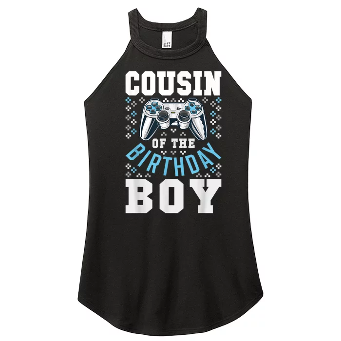 Cousin Of The Birthday Boy Matching Video Gamer Birthday Women’s Perfect Tri Rocker Tank