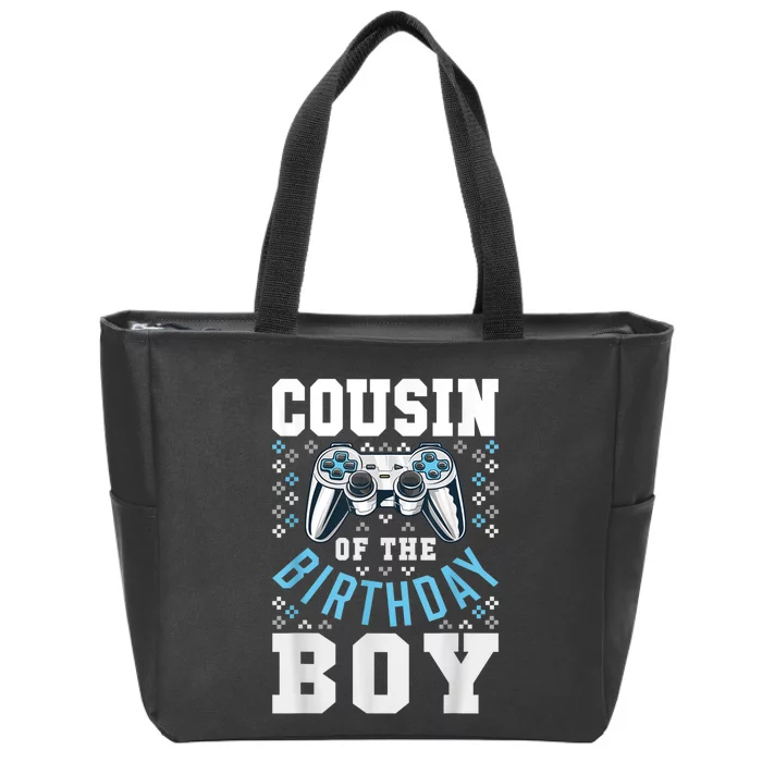 Cousin Of The Birthday Boy Matching Video Gamer Birthday Zip Tote Bag