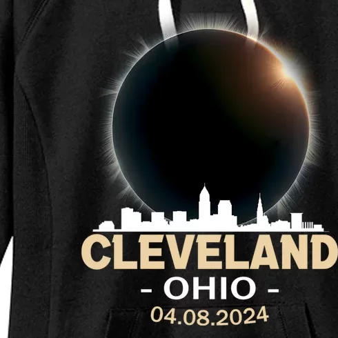 Cleveland Ohio Total Solar Eclipse 04.08.2024 Women's Fleece Hoodie