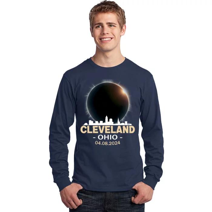 Cleveland Ohio Total Solar Eclipse 04.08.2024 Tall Long Sleeve T-Shirt