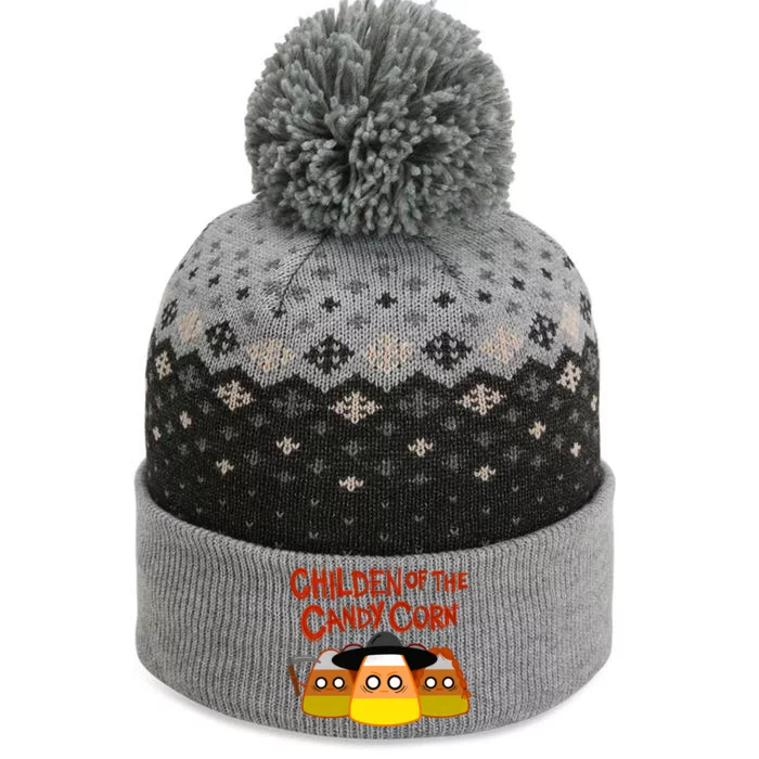 Children Of The Candy Corn Halloween The Baniff Cuffed Pom Beanie