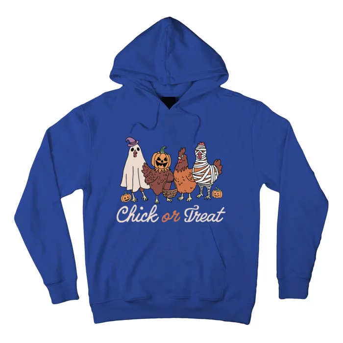 Chick Or Treat Halloween Witch Spooky Chicken Gift Tall Hoodie