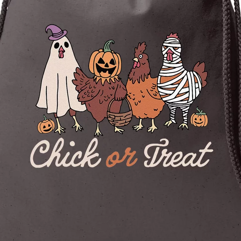 Chick Or Treat Halloween Witch Spooky Chicken Gift Drawstring Bag