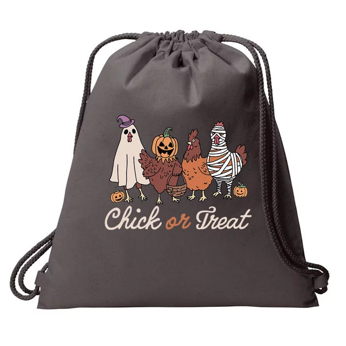 Chick Or Treat Halloween Witch Spooky Chicken Gift Drawstring Bag