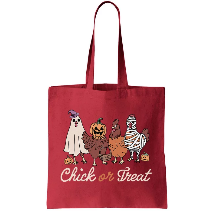 Chick Or Treat Halloween Witch Spooky Chicken Gift Tote Bag