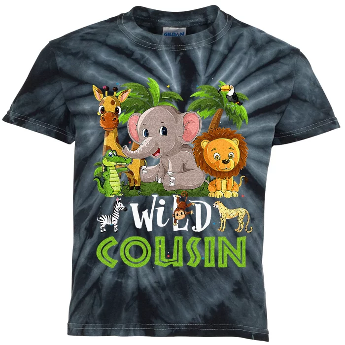 Cousin Of The Wild Zoo Birthday Safari Jungle Animal Family Kids Tie-Dye T-Shirt