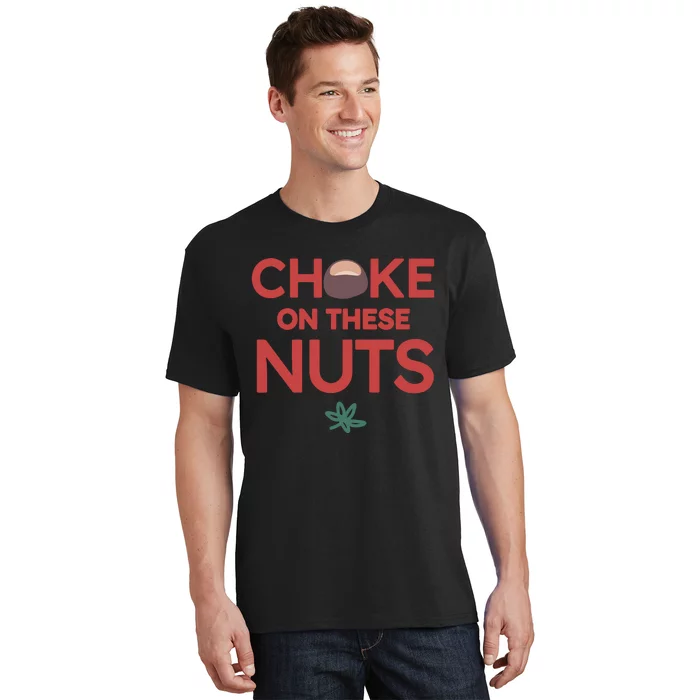 Choke On These Nuts Buckeye Christmas Football T-Shirt