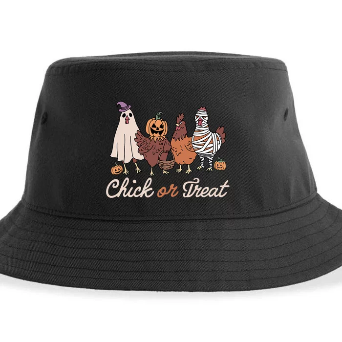 Chick Or Treat Halloween Witch Spooky Chicken Sustainable Bucket Hat