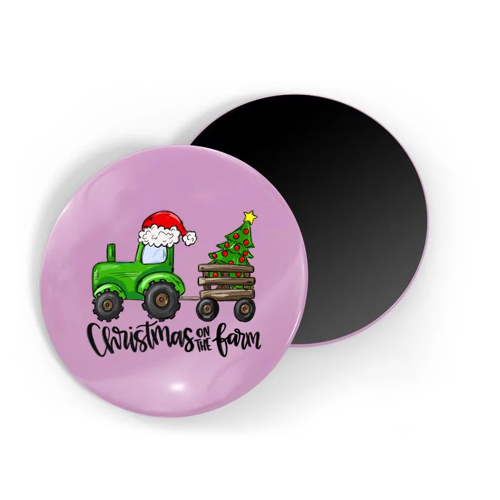 Christmas On The Farm Tractor Boy Farm Birthday Gifts Magnet