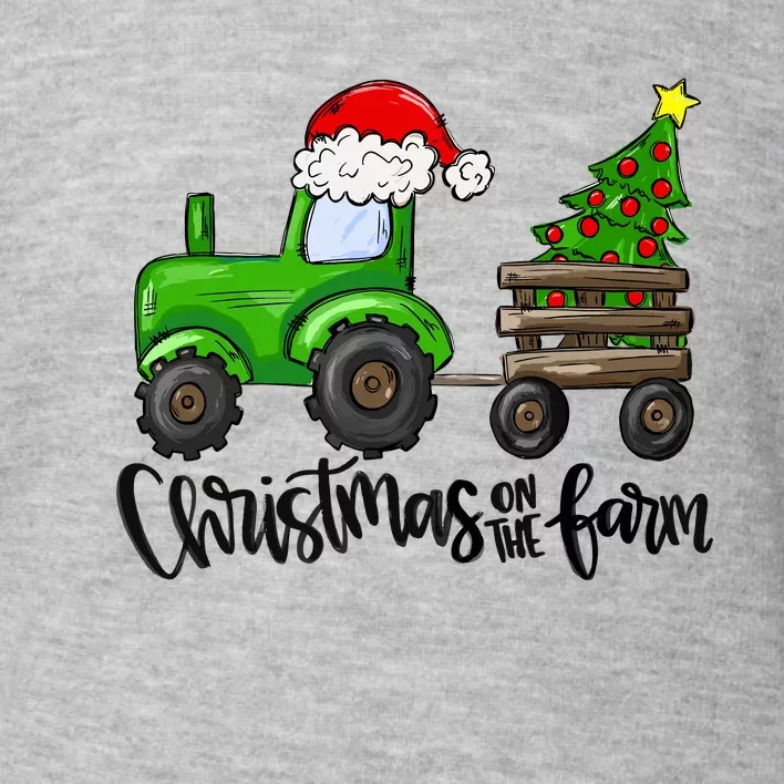 Christmas On The Farm Tractor Boy Farm Birthday Gifts Toddler Sweatshirt