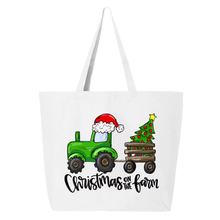 Christmas On The Farm Tractor Boy Farm Birthday Gifts 25L Jumbo Tote