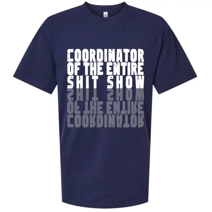 Coordinator Of The Entire Shit Show Funny Saying Sarcastic Sueded Cloud Jersey T-Shirt