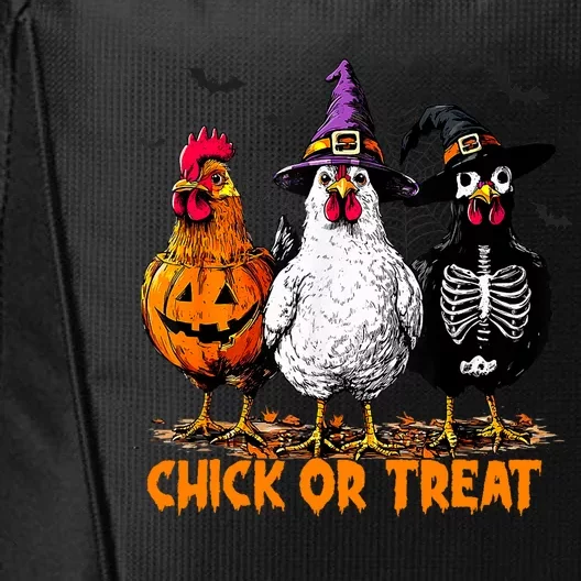 Chick Or Treat Spooky Chicken Witch Halloween Costume City Backpack