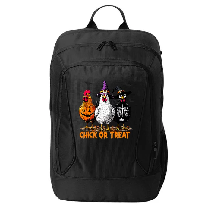 Chick Or Treat Spooky Chicken Witch Halloween Costume City Backpack