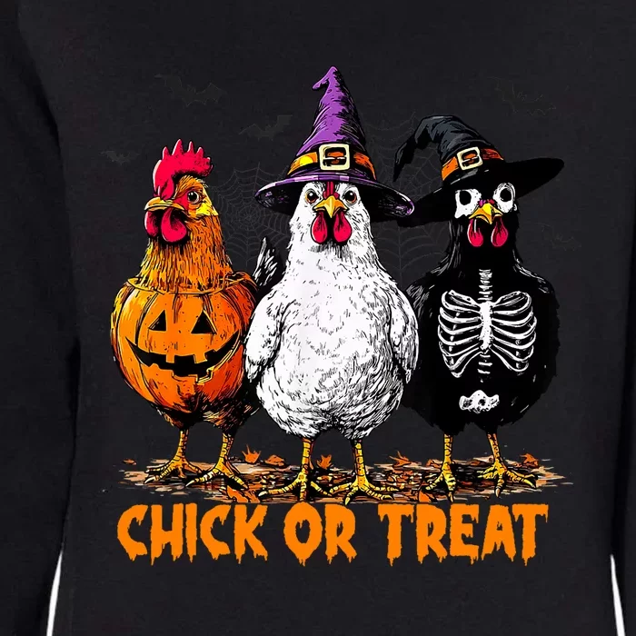 Chick Or Treat Spooky Chicken Witch Halloween Costume Womens California Wash Sweatshirt