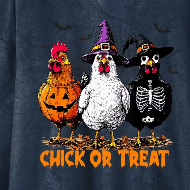 Chick Or Treat Spooky Chicken Witch Halloween Costume Hooded Wearable Blanket