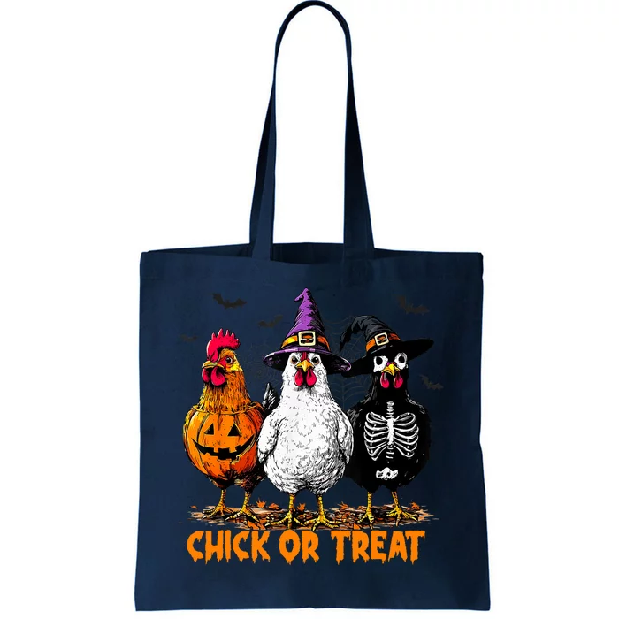 Chick Or Treat Spooky Chicken Witch Halloween Costume Tote Bag