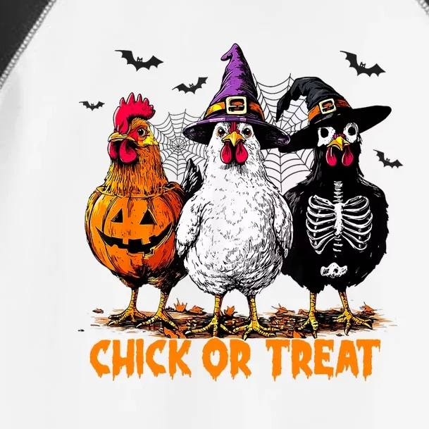 Chick Or Treat Spooky Chicken Witch Halloween Costume Toddler Fine Jersey T-Shirt