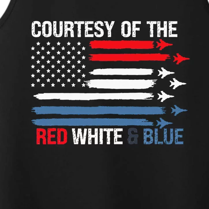 Courtesy Of The Red White And Blue Performance Tank