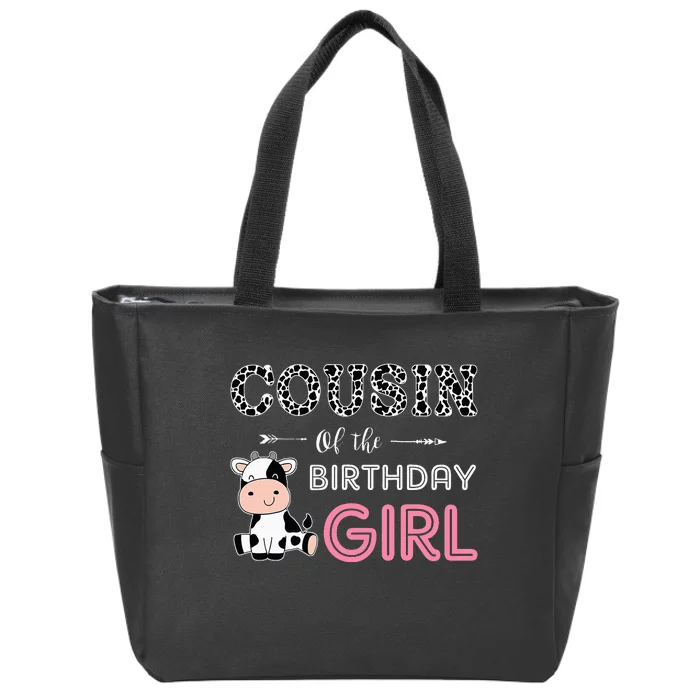 Cousin of The Birthday Farm Cow Cousin Matching Family Zip Tote Bag