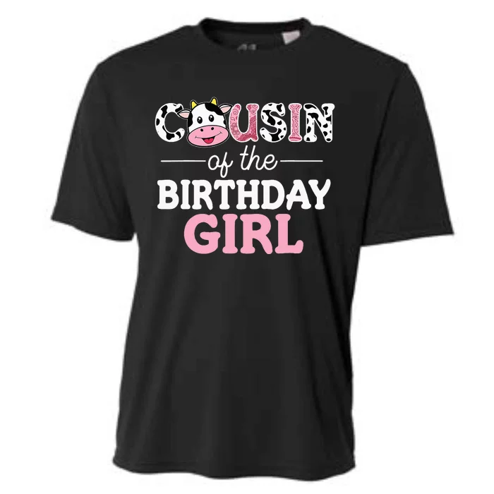 Cousin of The Birthday Farm Cow Brother Siste 1st Cooling Performance Crew T-Shirt