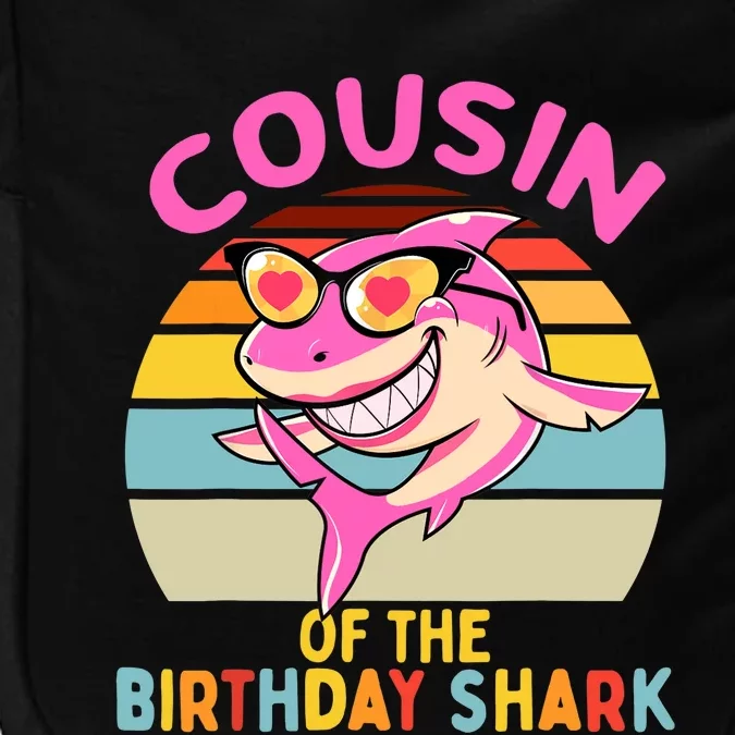 Cousin of the Shark Birthday Girl Matching Family Impact Tech Backpack