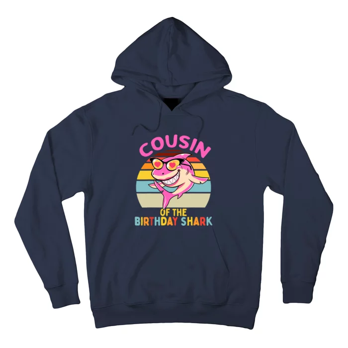 Cousin of the Shark Birthday Girl Matching Family Hoodie