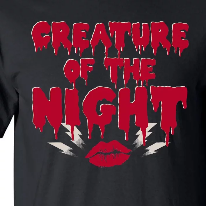 Creature Of The Night Rock Musical Horror Show Lips Tall T-Shirt