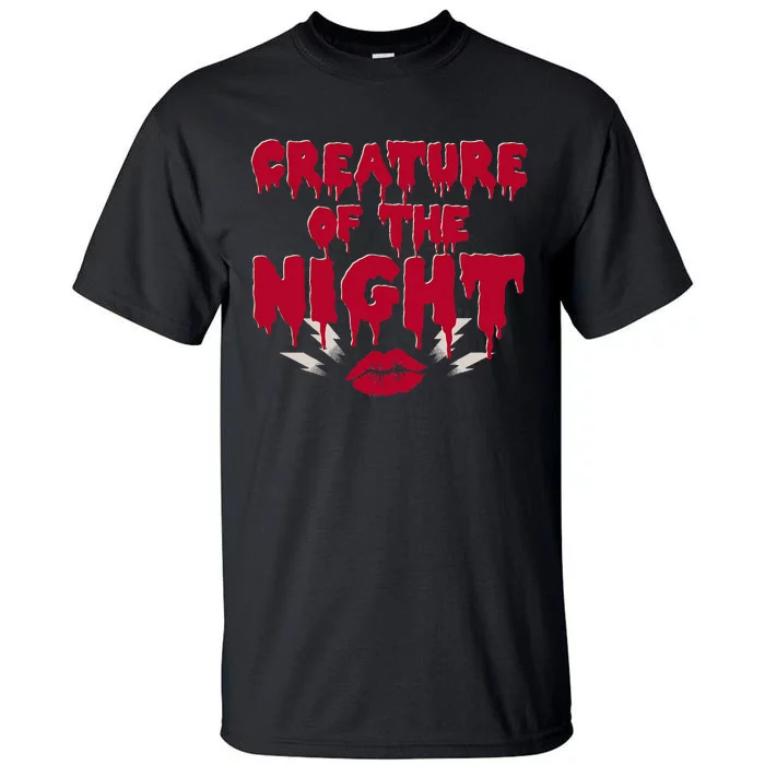 Creature Of The Night Rock Musical Horror Show Lips Tall T-Shirt