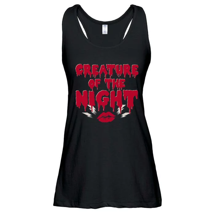 Creature Of The Night Rock Musical Horror Show Lips Ladies Essential Flowy Tank