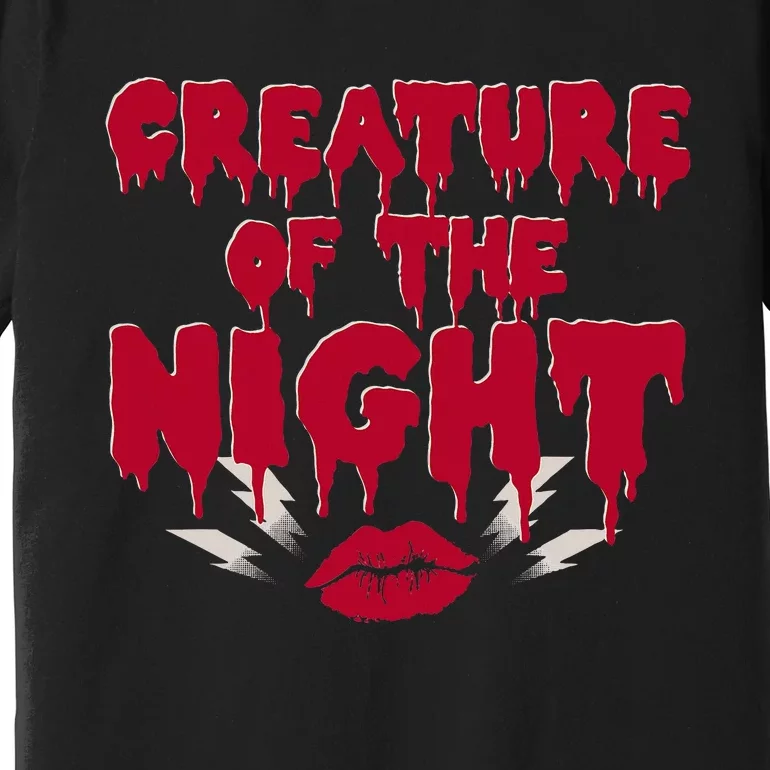 Creature Of The Night Rock Musical Horror Show Lips Premium T-Shirt