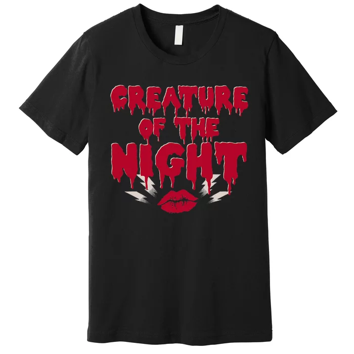 Creature Of The Night Rock Musical Horror Show Lips Premium T-Shirt