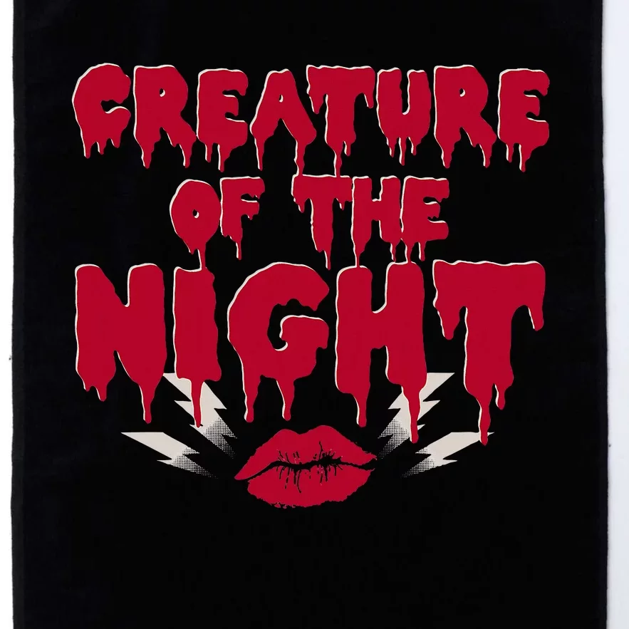 Creature Of The Night Rock Musical Horror Show Lips Platinum Collection Golf Towel