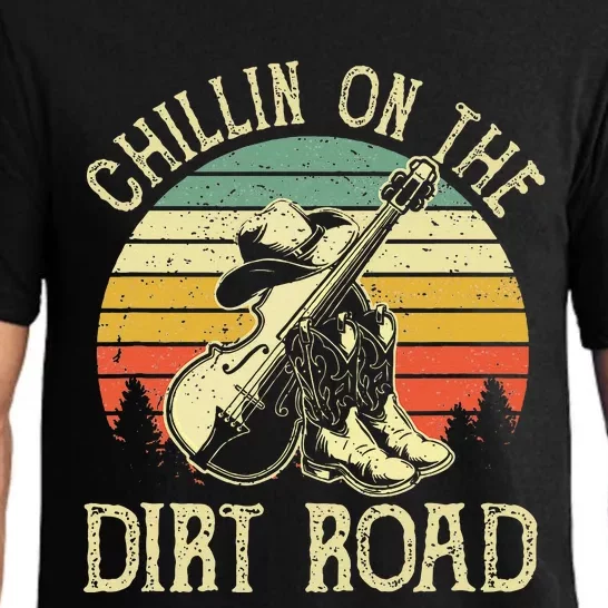 Chillin On The Dirt Road Western Life Rodeo Country Music Pajama Set