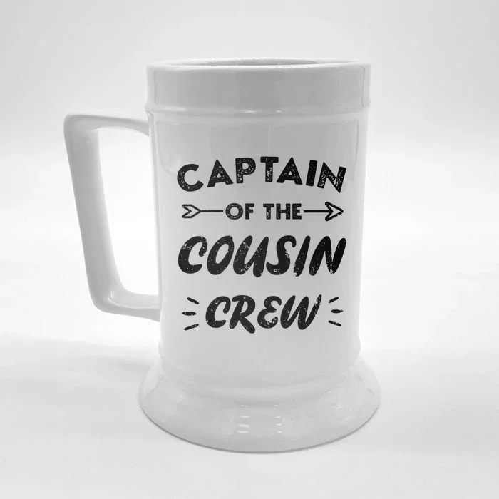 Captain Of The Cousin Crew Leader Of The Cousin Crew Gift Front & Back Beer Stein