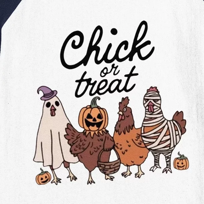 Chick Or Treat Baseball Sleeve Shirt