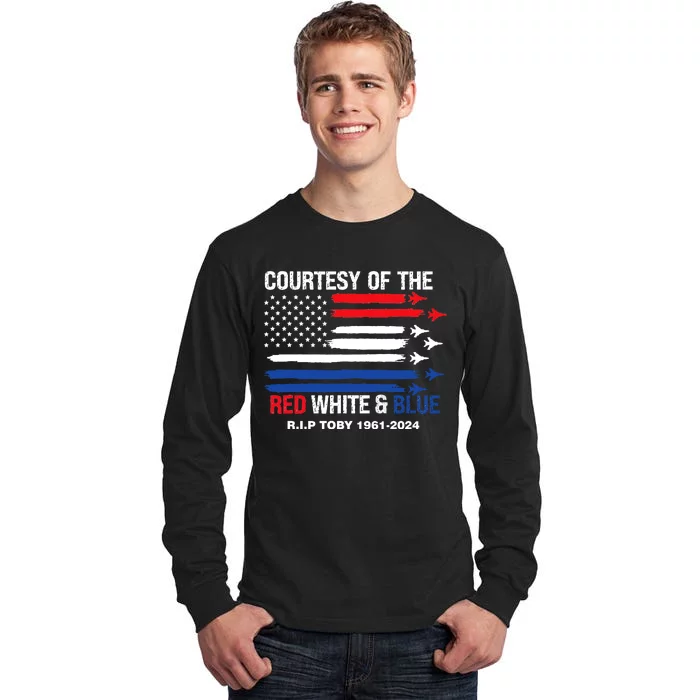 Courtesy Of The Red White And Blue Rip Toby Tall Long Sleeve T-Shirt