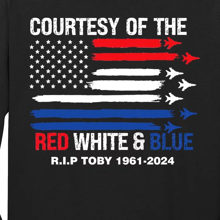 Courtesy Of The Red White And Blue Rip Toby Tall Long Sleeve T-Shirt