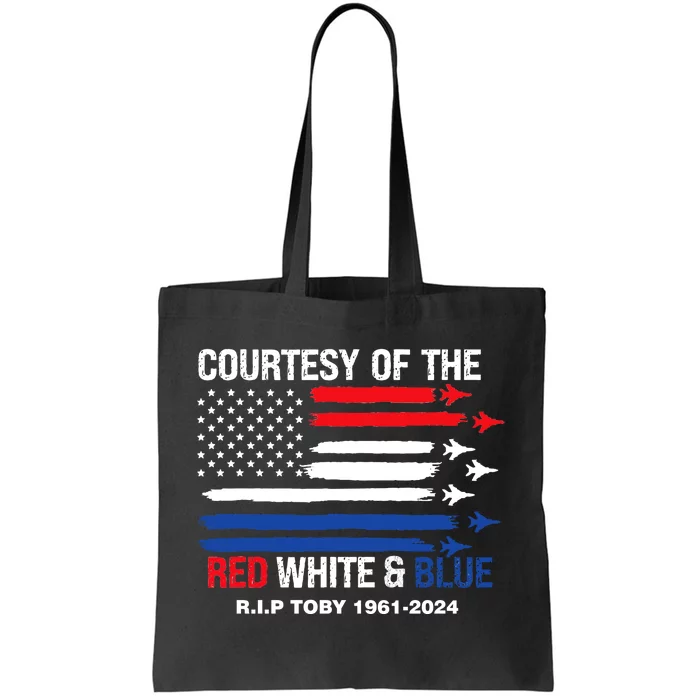 Courtesy Of The Red White And Blue Rip Toby Tote Bag