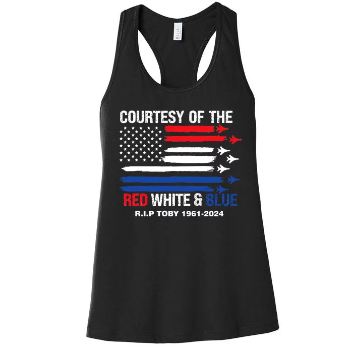 Courtesy Of The Red White And Blue Rip Toby Women's Racerback Tank