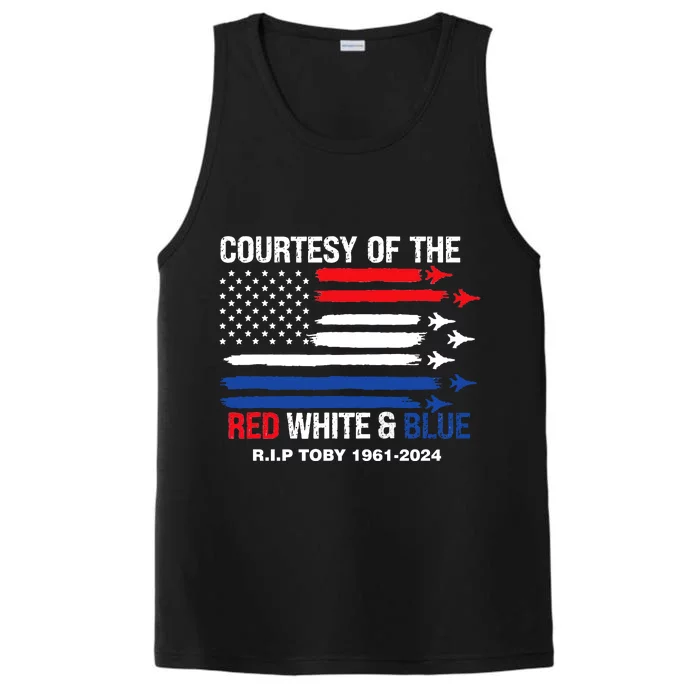 Courtesy Of The Red White And Blue Rip Toby Performance Tank