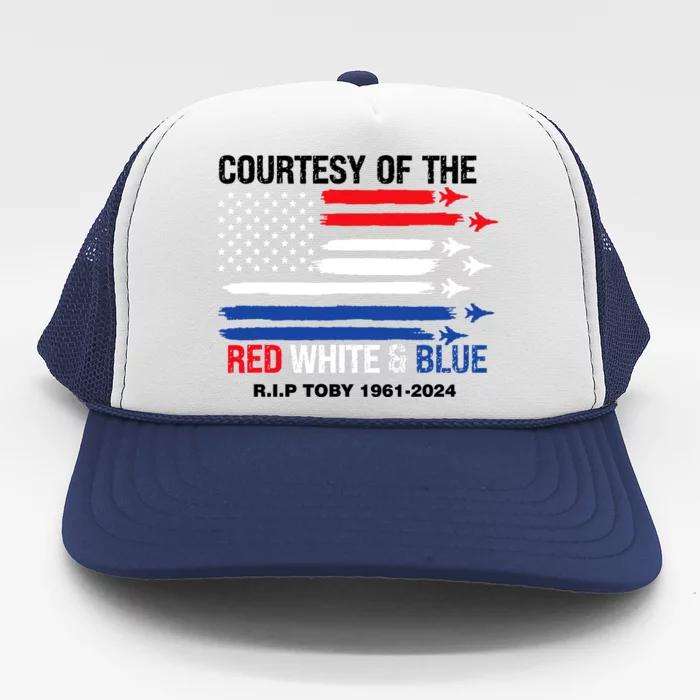 Courtesy Of The Red White And Blue Rip Toby Trucker Hat