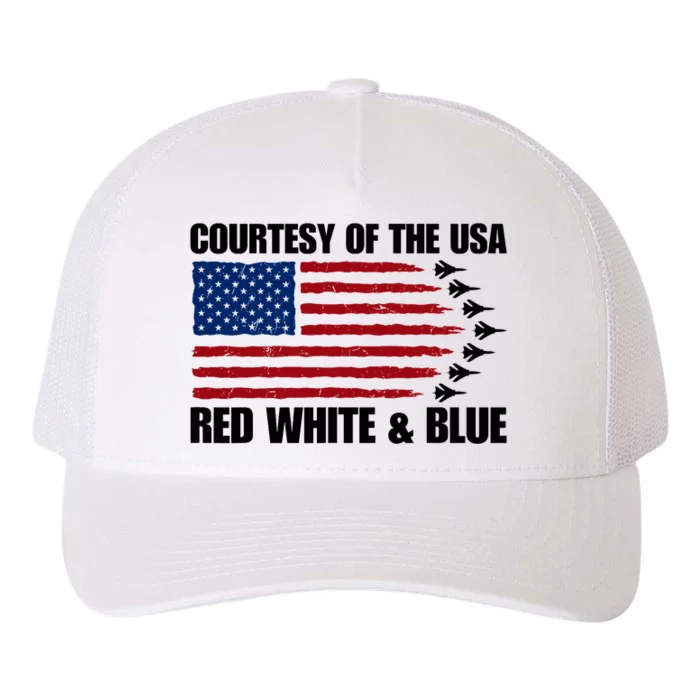 Courtesy Of The Usa Red White And Blue Yupoong Adult 5-Panel Trucker Hat