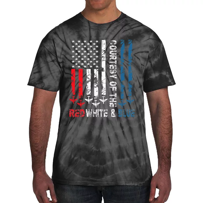 Courtesy Of The Red White And Blue Vintage America Us Flag Tie-Dye T-Shirt