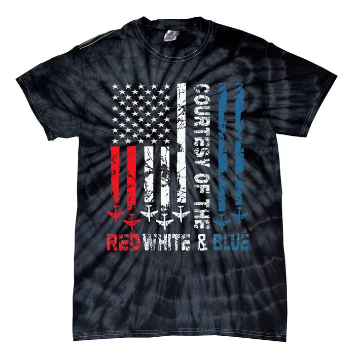 Courtesy Of The Red White And Blue Vintage America Us Flag Tie-Dye T-Shirt